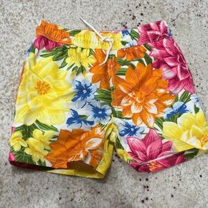 NWOT Janie and Jack Boys Floral Print Swim Trunks